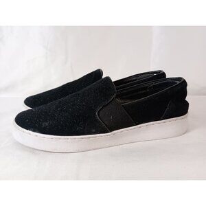 Vionic Kani Black Suede Slip On Sneaker Womens 8 Orthotic